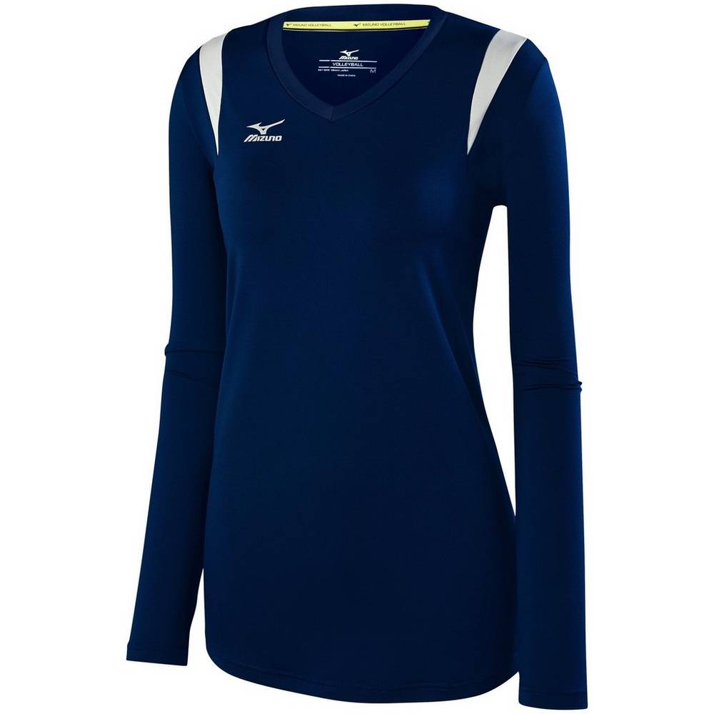 Mizuno Balboa 5.0 Long Sleeve Női Mezek Sötétkék/Titán JAV937146